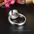 Cost-effective elegant round cut diamond  ring women jewelry with CVD CZ Moissanite